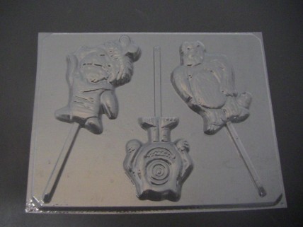 164sp Monster Co Chocolate or Hard Candy Lollipop Mold 164sp Monster Co Chocolate or Hard Candy Lollipop Mold